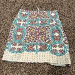 anthropologie maeve manolya linen blend skirt size 10